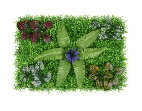 UV-resistant greenery wall panels for outdoor landscaping