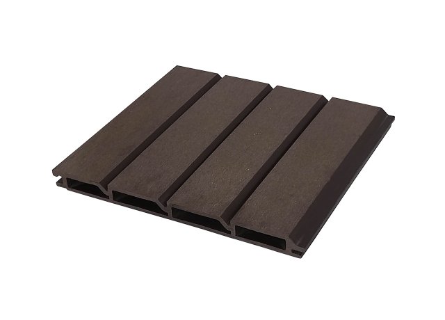 WPC fluted panel creating depth on feature walls
