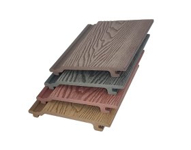 3D WPC wall panel with wood grain texture