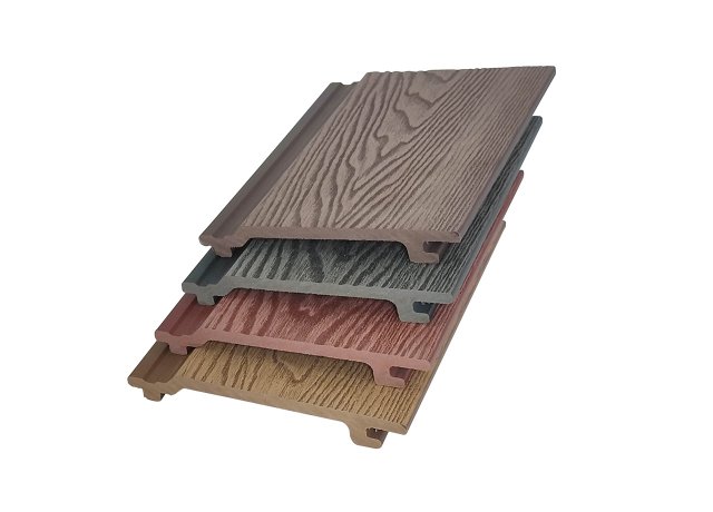 3D WPC wall panel with wood grain texture