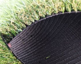 Pet friendly artificial grass with soft PE fibers for comfortable outdoor pet spaces