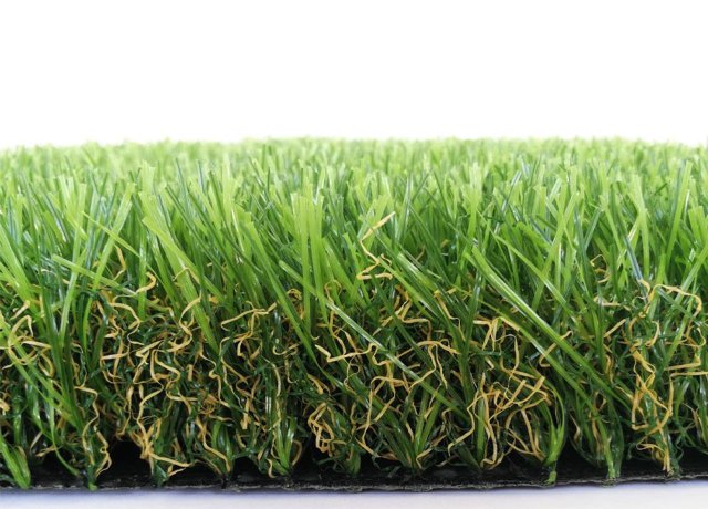 Pet friendly synthetic grass with durable PE fibers for backyard pet areas