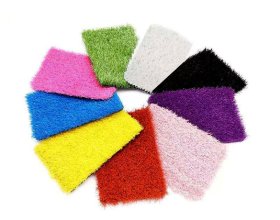 Rainbow artificial grass with soft fibers