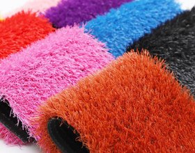 Colored artificial grass for vibrant garden landscapes
