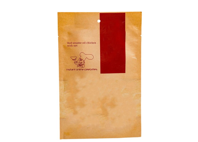 Kraft Paper Composite Three Side Seal Food Packaging Bag