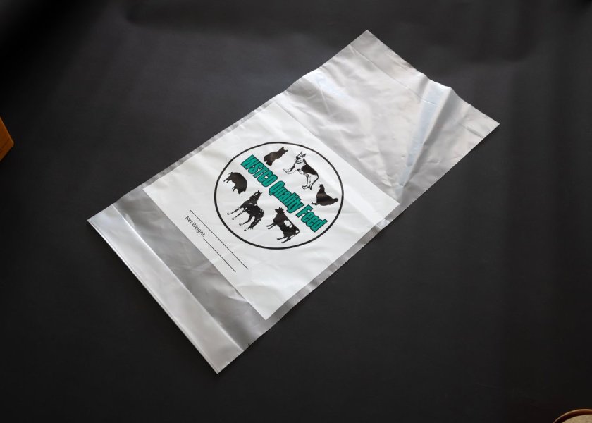 Animal Pattern Color Printed LDPE Flat Feed Storage Bags