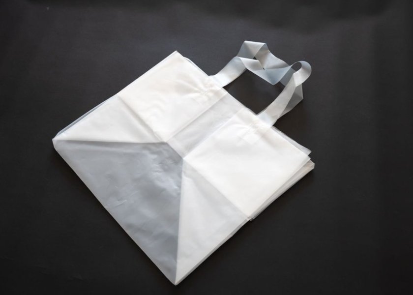 Soft Frosted Loop Handle Plastic Tote Bag