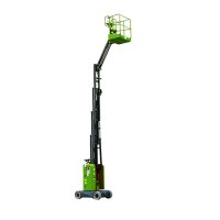Narrow forklift mast lift with jib