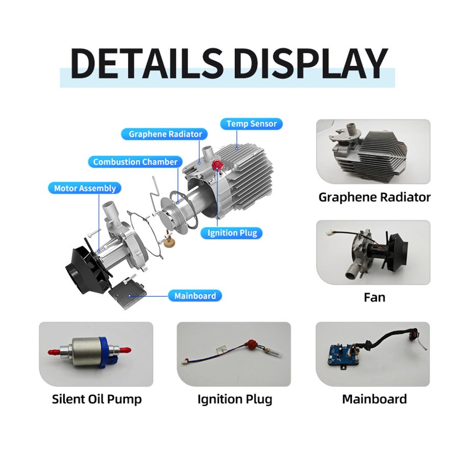 Diesel Air Heater with Separate Fuel Tank