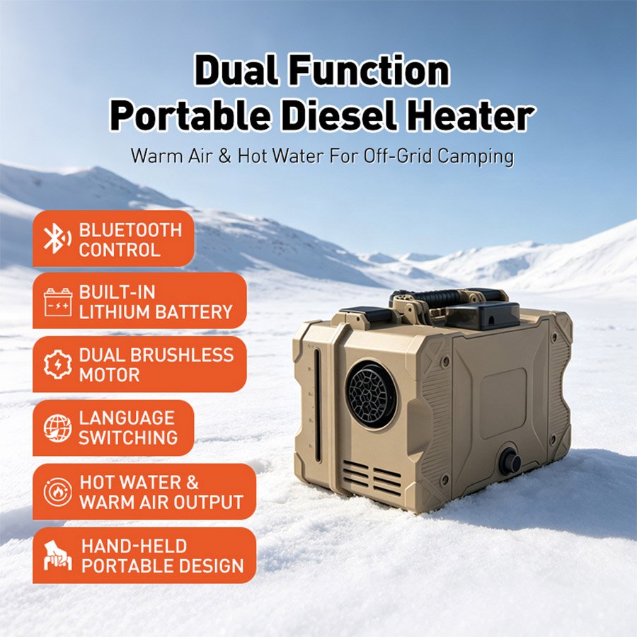 5KW Portable Diesel Heater with Hot Water