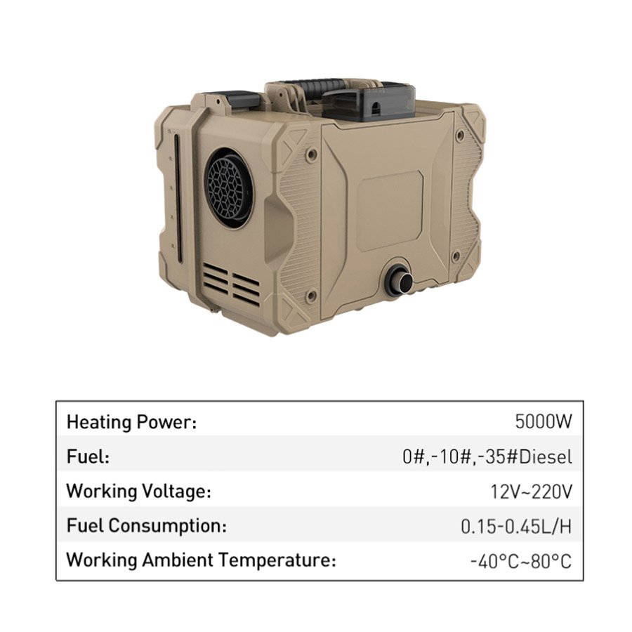 5KW Dual Brushless Portable Diesel Heater