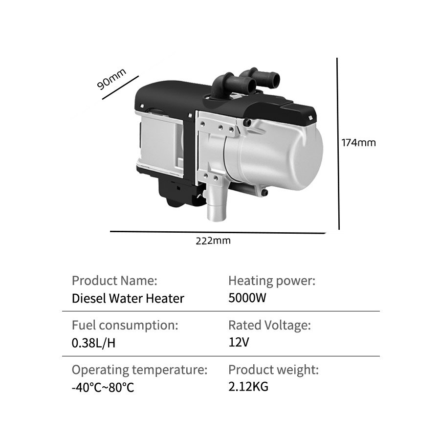 5KW Diesel Water Heater for RVs