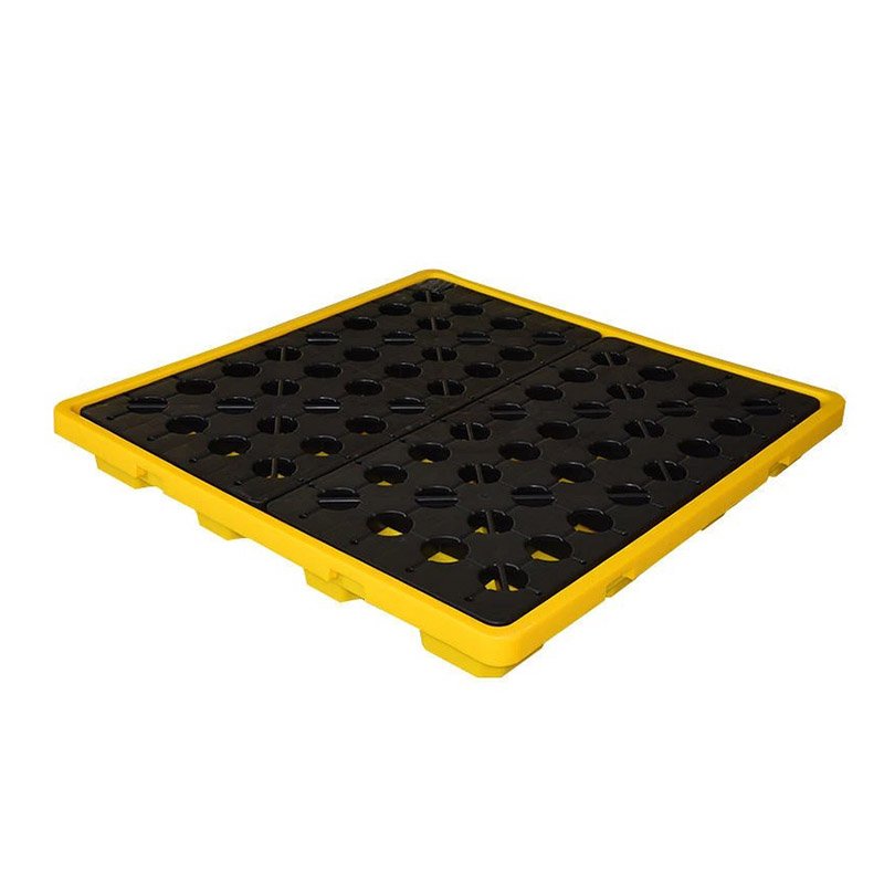 Chemical storage spill containment pallet