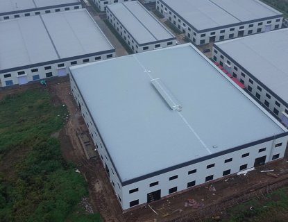 Lightweight steel warehouse frame