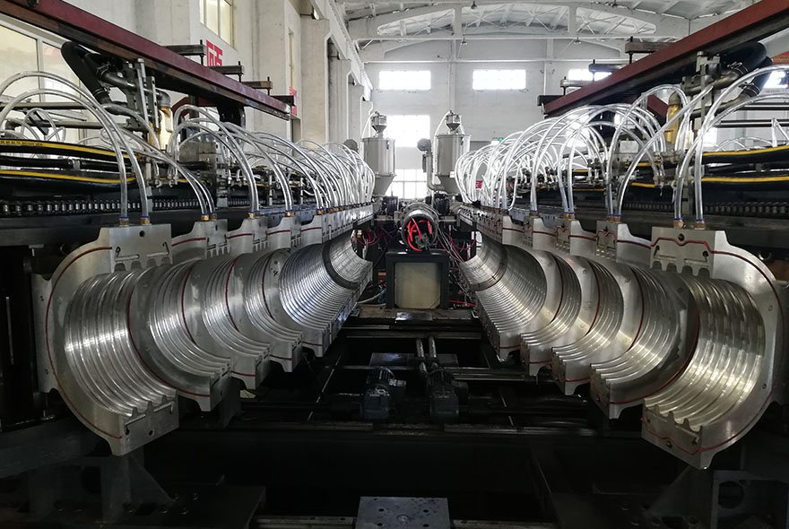 HDPE double wall corrugated pipe production line