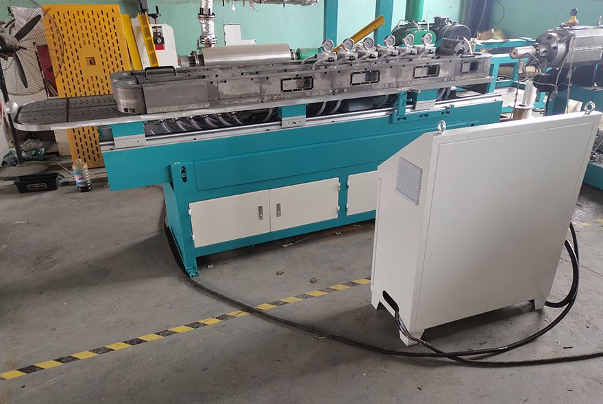 Single wall corrugated pipe production line