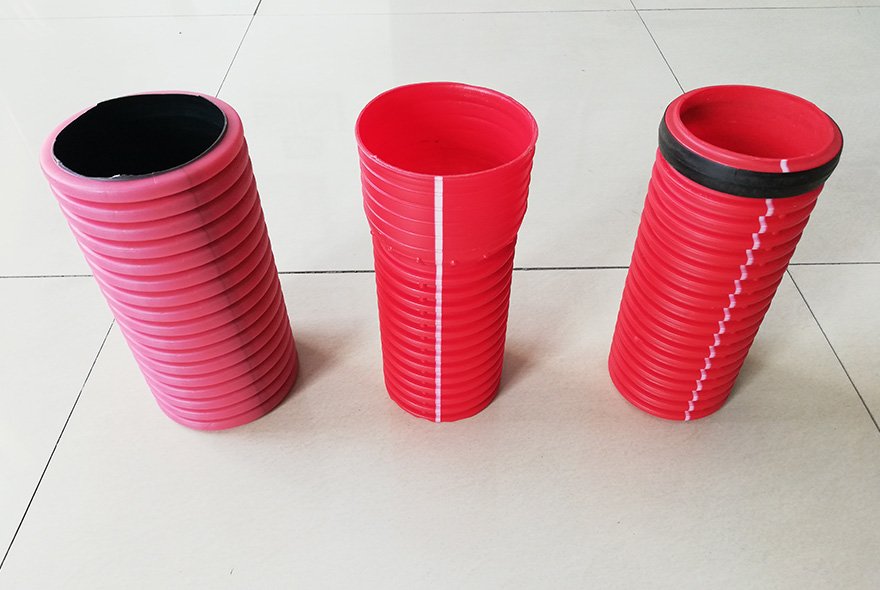 Double wall corrugated pipe making machine