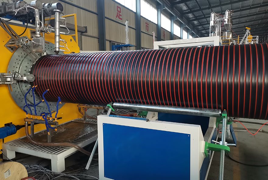 HDPE hollow wall winding pipe production line