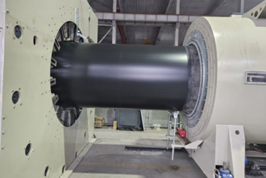 PE jacket pipe extrusion machine