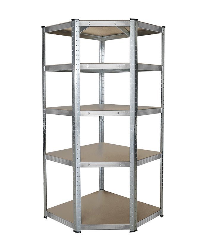 Corner Shelving 80-275kg Capacity 5Layer Slotted Corner Shelving Unit