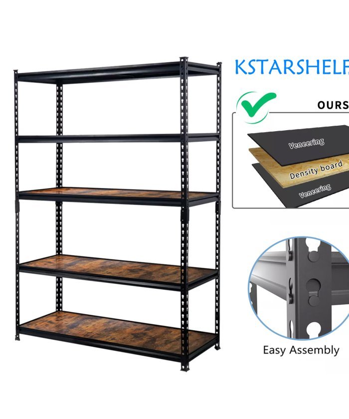 Black Metal Adjustable Kitchen Storage Shelf 3 4 5 Tier Home Bedroom Furniture Removable Steel Storage Rack