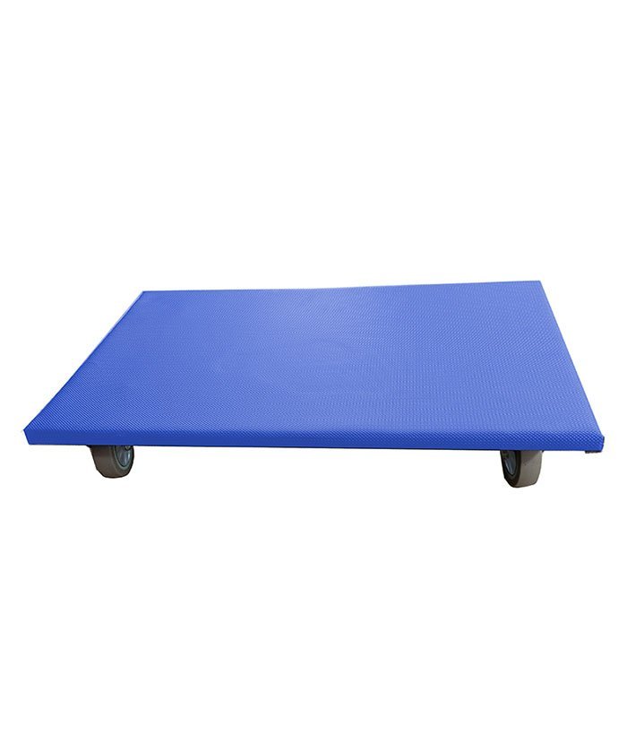 FSC moving dolly with blue pvc tarpaulin surface protection 4"TPR,non-marking wheel