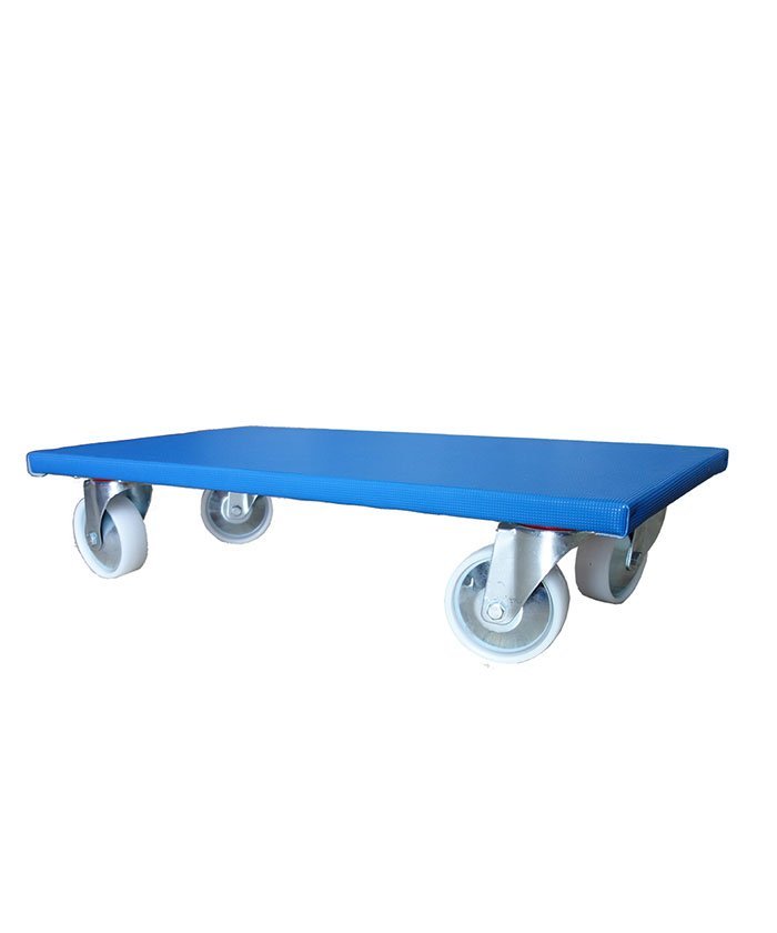 Non-slip coating Dolly,4``PP castor with steel cover