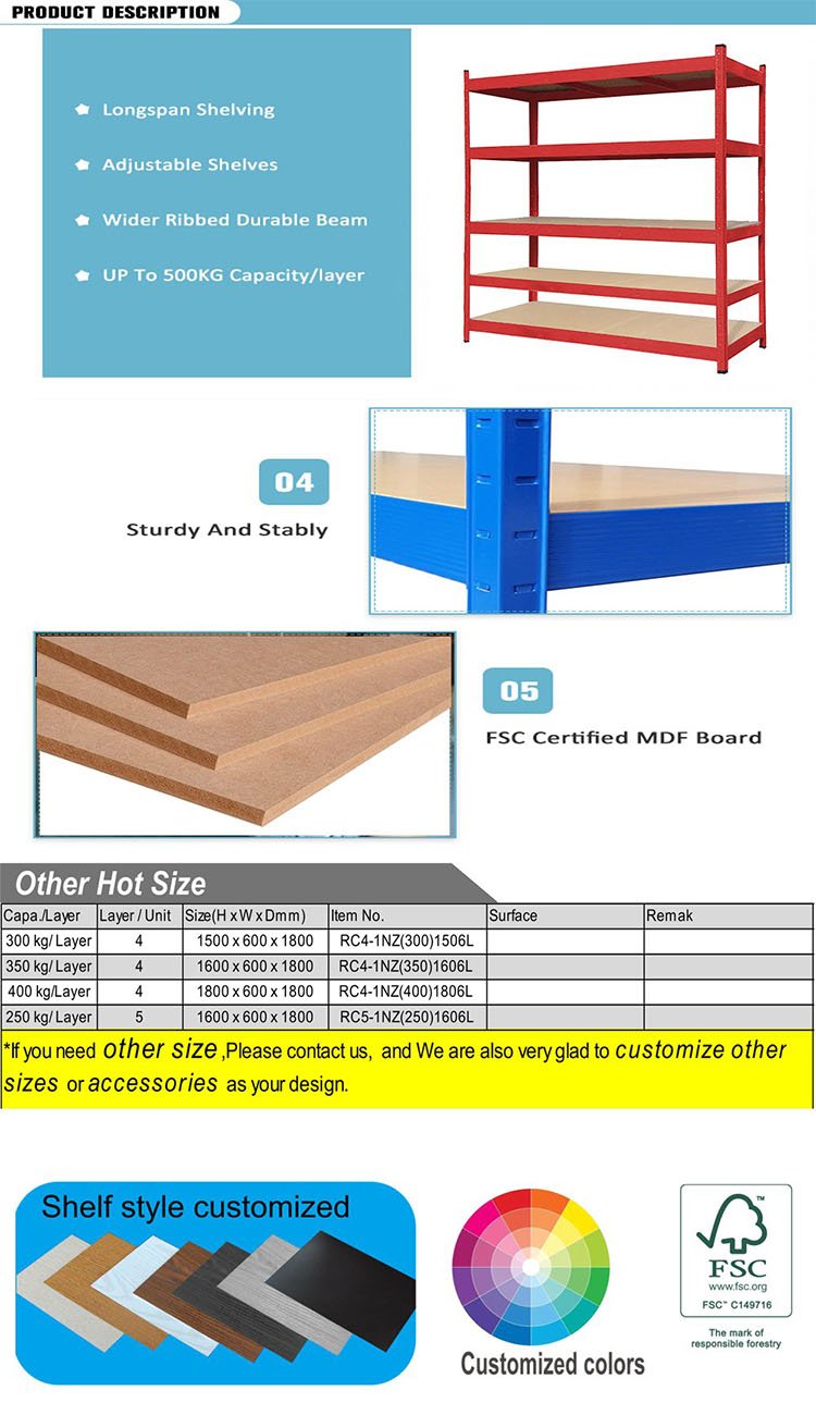 Heavy Duty Shelving Unit With MDF Shelves//Long Span Shelving