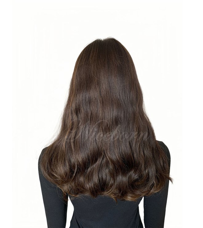 20inch #2-8 Natural Hairline Breathable Lace Top Wig for Hairloss 