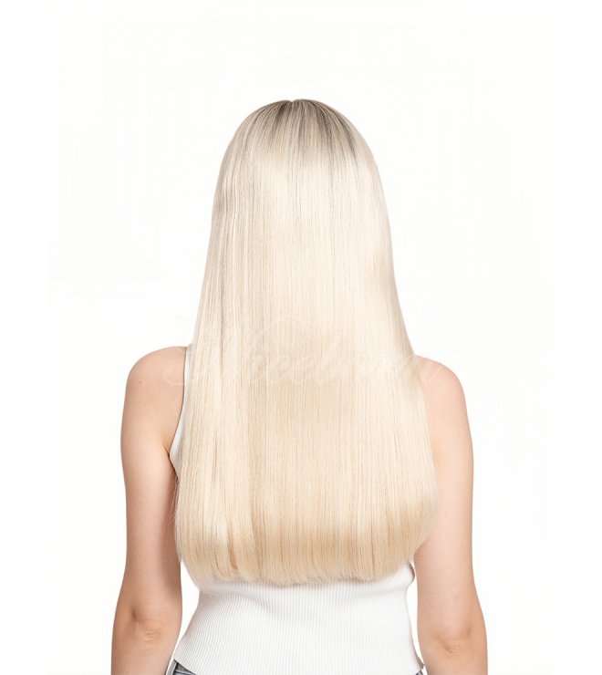 Swiss lace 24inch Silvery white lace top wig 