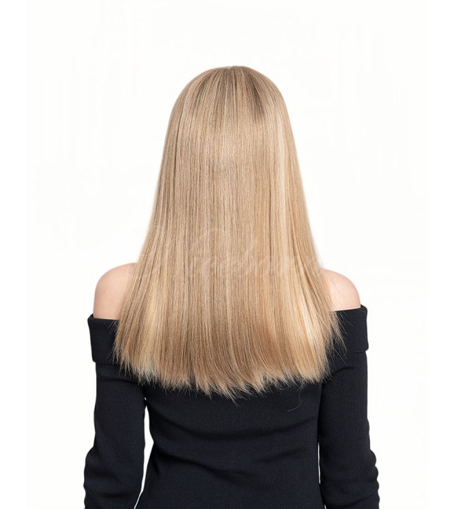 Dark rooted hair lace top wig Swirl with undetectable hairline and 25inch