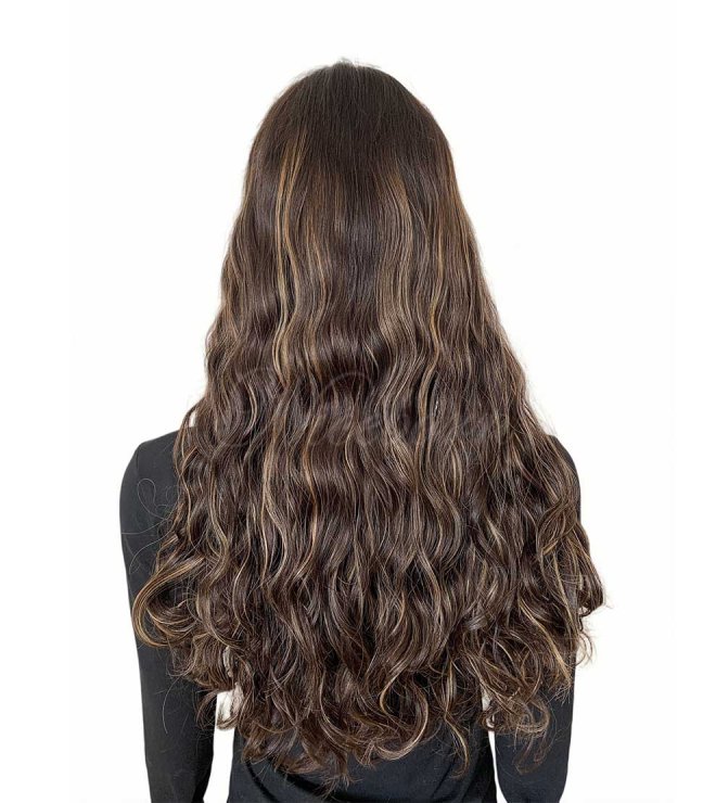 Air Dry Wavy Lace Top Wig 24inch #4-10 With Promotion Price  