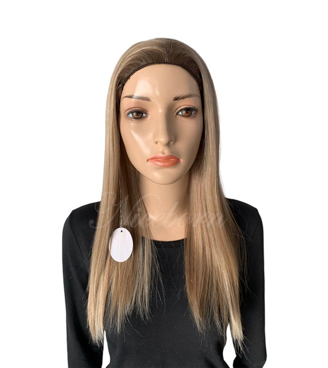 Human hair wig 3/4 Bandfall wig 20inch headband wig in Ray 