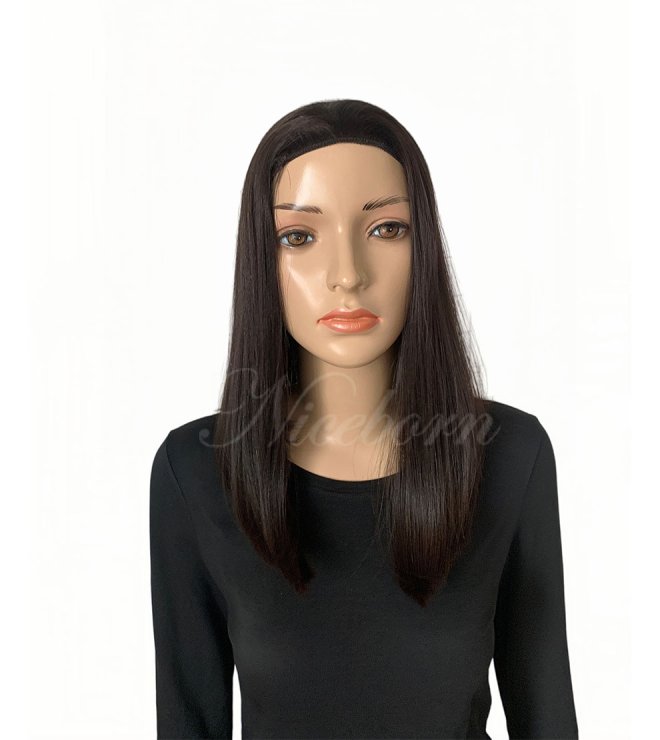 3/4 Bandfall wig 16inch natural brown headband wig