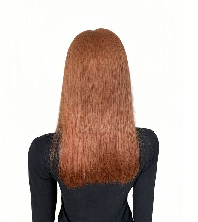 Warm ginger copper tone European hair lace front lace top wig 18inch