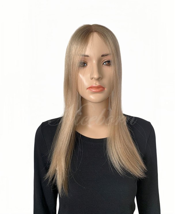 16inch Honey Blonde close lace topper virgin human hair size 7x7inch