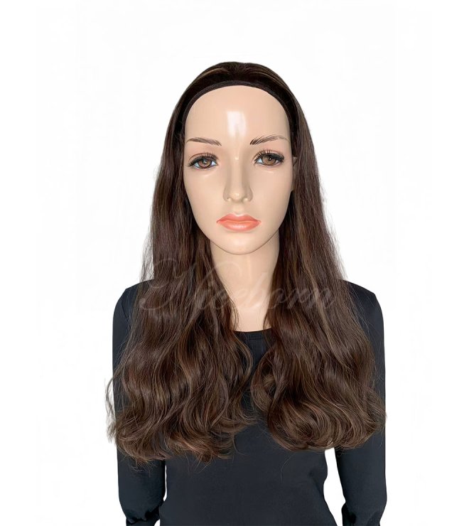 Wholesale price 23inch #4-8 lightweight Bandfall wig with air dry way