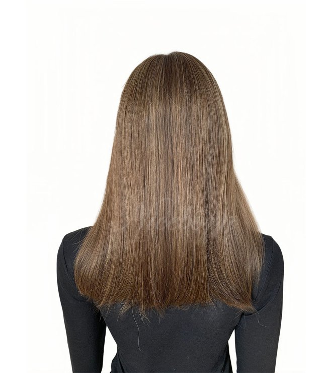 Virgin european hair 18inch Sage lace top wig  130% density 