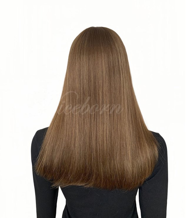 Niceborn lace top wig 20inch with ultra-thin breathable crown lace milk coffee brown