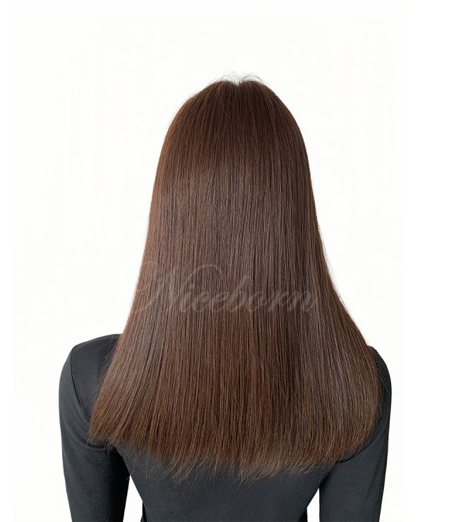 Invisible knots European hair lace top wig #6