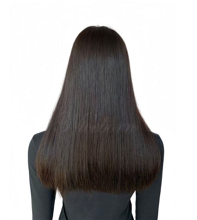 100% European Human Hair Natural Brown 20inch Skin Lace Top Wig  
