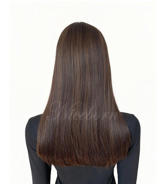 Hot sale human hair lace top wig 20inch Rusty Gold