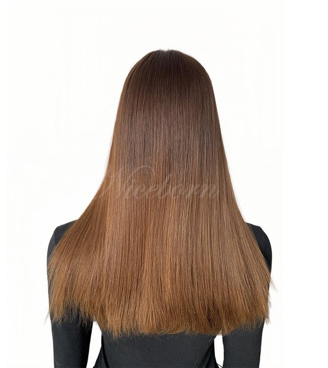 20inch autumn Invisible knots natural hairline human hair lace top wig  