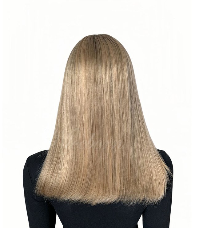 Hairloss need 18inch Honey blonde human hair lace top wig