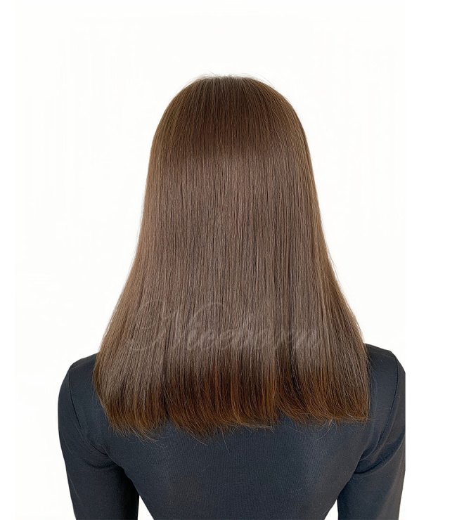 Lower density ,invisible transition 16inch no layer lace top wig Bark