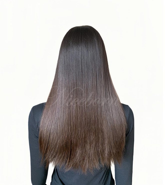 23inch human hair lace top wig with 150% full density black to Red Ombre