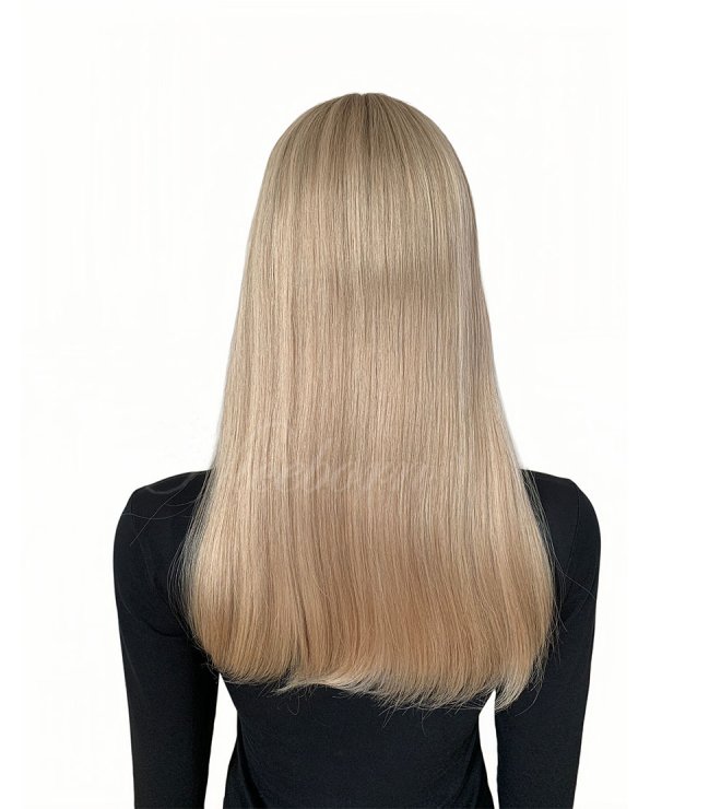 Cuticle aligned top quality milkgold 20inch lace top wig 