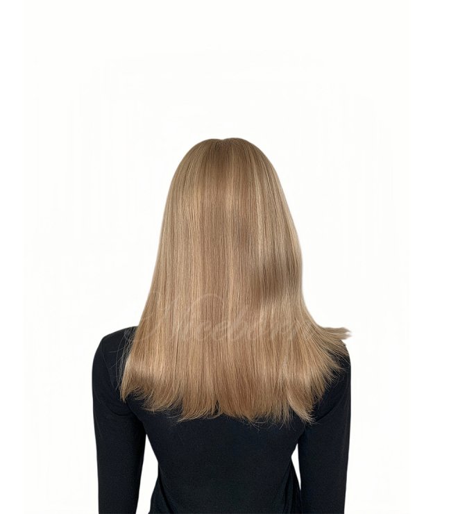 Blone color Bob Style 16inch european hair  Silk top wig with lace front-#8-16-24