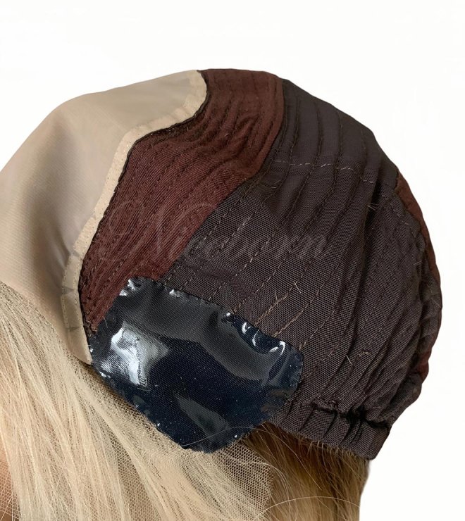 High quality European human hair hand made with weft medical wig Amber Gold