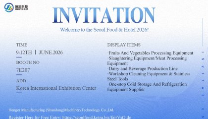 Meet Henger at Seoul Food & Hotel 2026: Your One-Stop Food Processing Partner at Booth 7E207